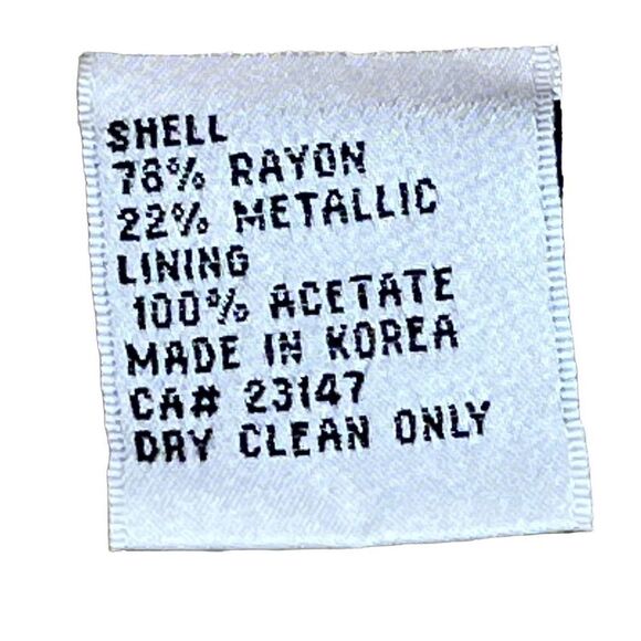 Talbots vintage metallic gold lace overlay evening jacket size 4 - Picture 11 of 16